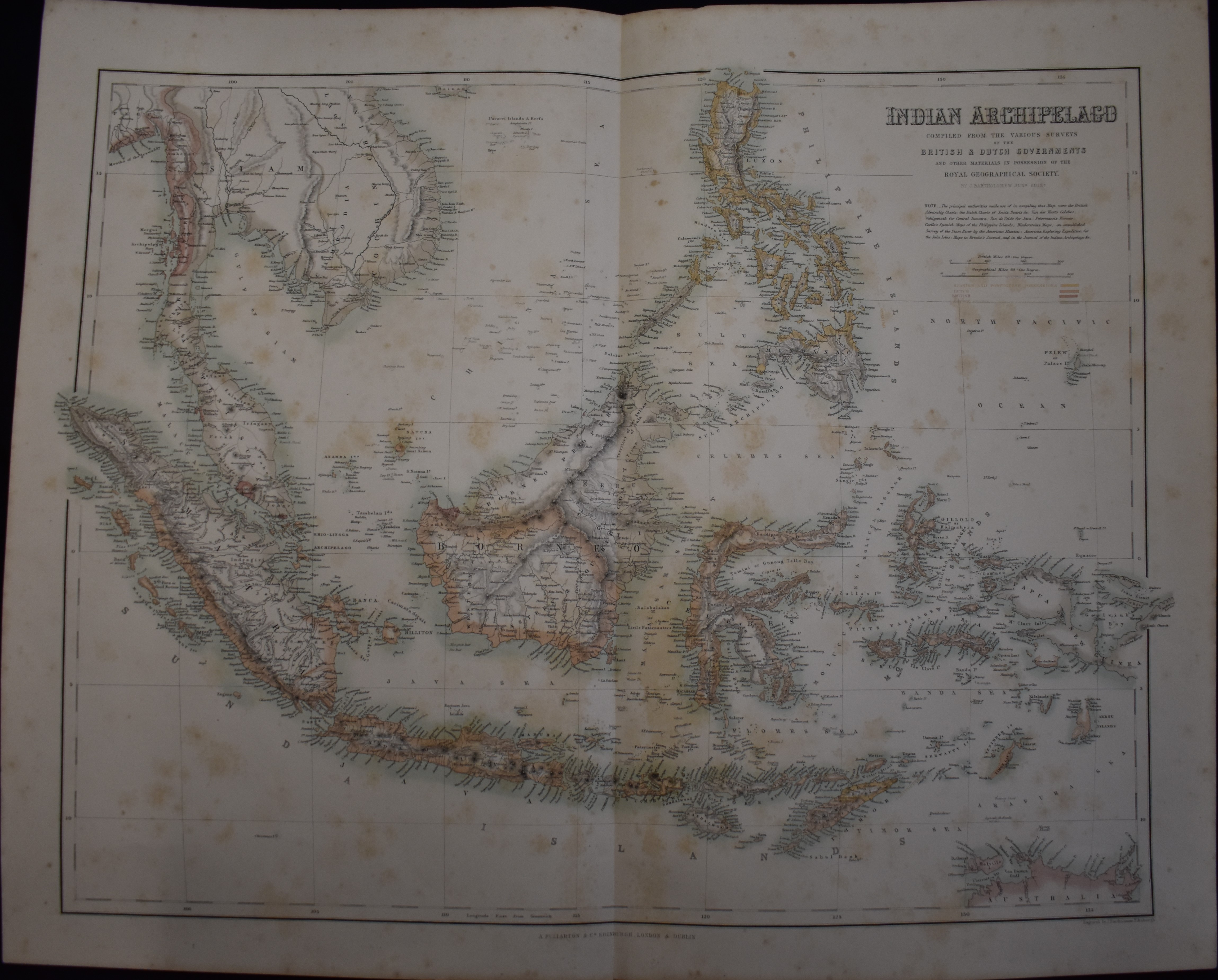 Indian Archipelago compiled from the various surveys of the British & Dutch Governments and other