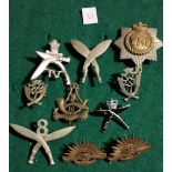 Commonwealth EIIR Cap Badges (10) including: 7th Ghurkha Regt, 8th Ghurkha Regt, 10th Ghurkha