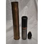 Russian WWII High Explosive Round for the Model 1937 Cannon, a fair example with later model fuze