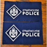 Strathclyde Police Cloth Pullover Patches (2) EIIR Crown