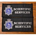Hertfordshire Constabulary Scientific Services Cloth Pullover Patches (2) EIIR Crown