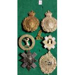 Scottish Glengarry Cap Badges including The 8th (Scottish Volunteer Battalion) The Liverpool Regt (