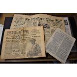 British WWII Newspapers and leaflets, The Northern Chronicle dated 1942 "Allies Advance on