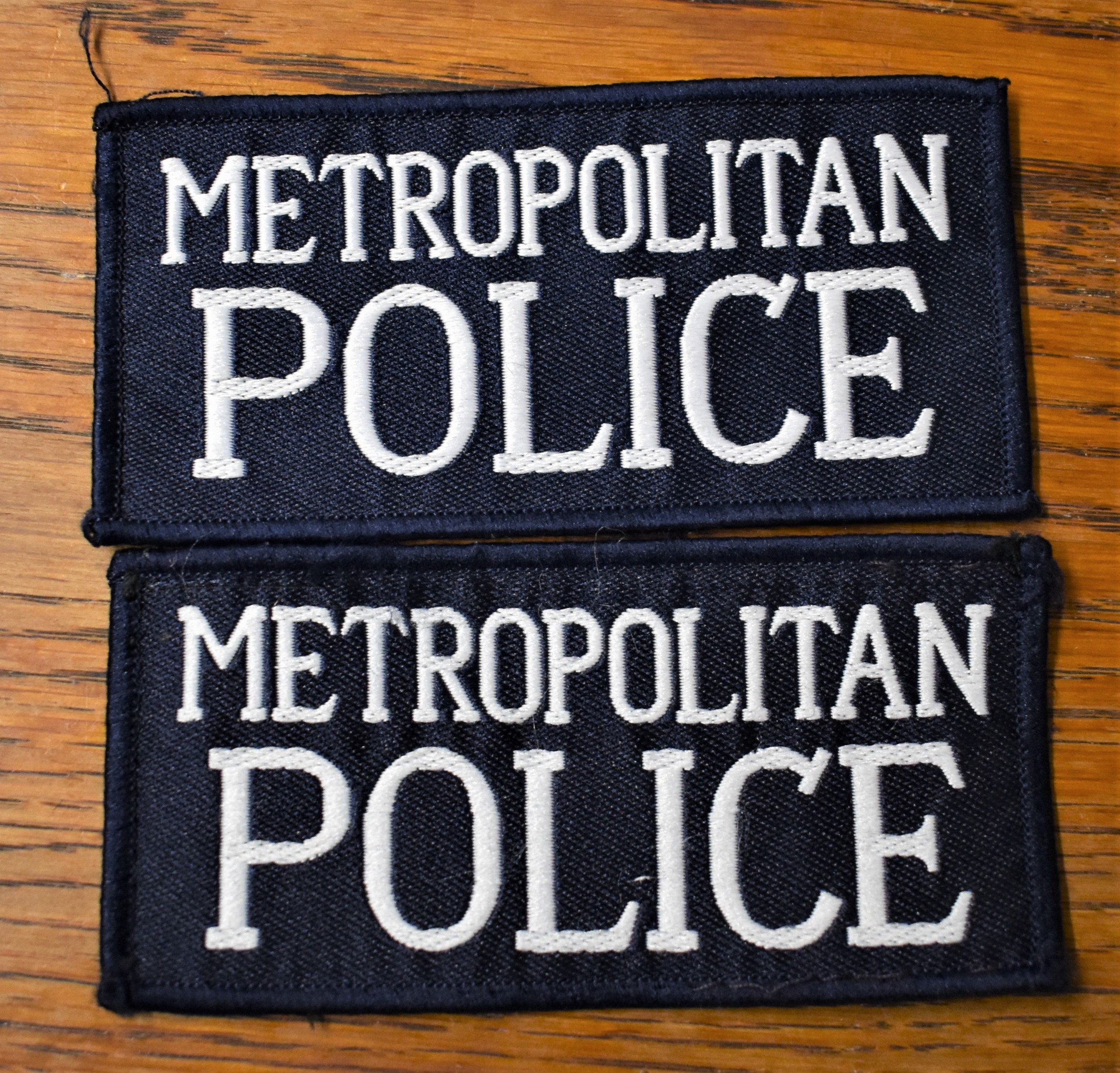 Metropolitan Police Cloth Pullover Patches (2) EIIR Crown