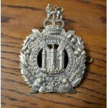 King's Own Scottish Borderers EIIR Cap Badge (White-metal), two lugs.