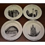 Newcastle Upon Tyne Benchmark series of plates (4) including: St. Nicholas Cathedral, Tyne Bridge,