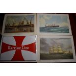 Harrison Line - A fine range of colour prints of shipping throughout the ages, many with calendars