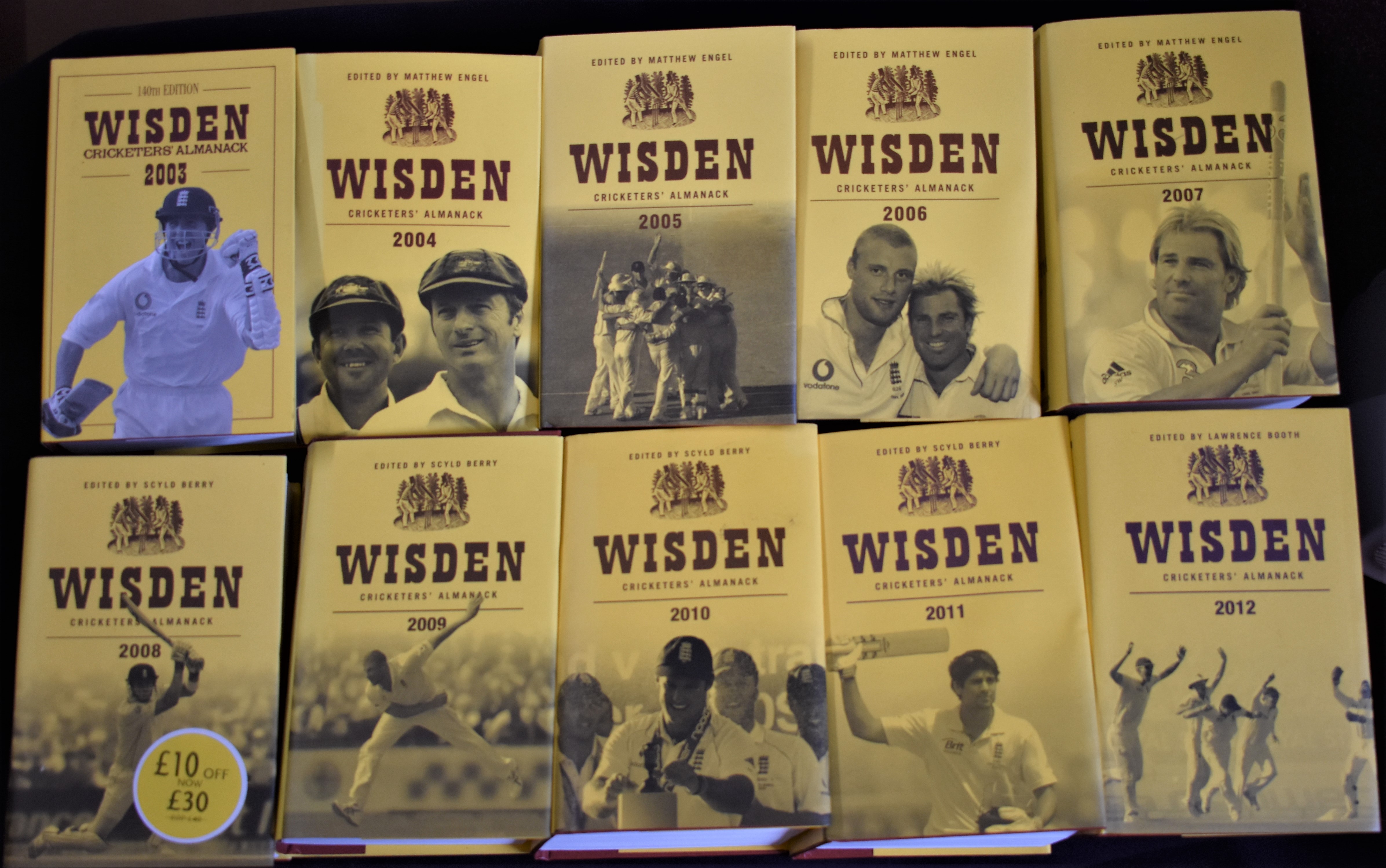 Wisden Cricket Almanacs - 140 to 149th editions (2003-2012)