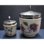 Royal Worcester Egg Coddler (with instructions leaflet) and Wedgewood Jam Pot, nice porcelain with