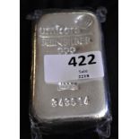 One Kilo Hallmarked Silver Bar (1000 grams) with certificate