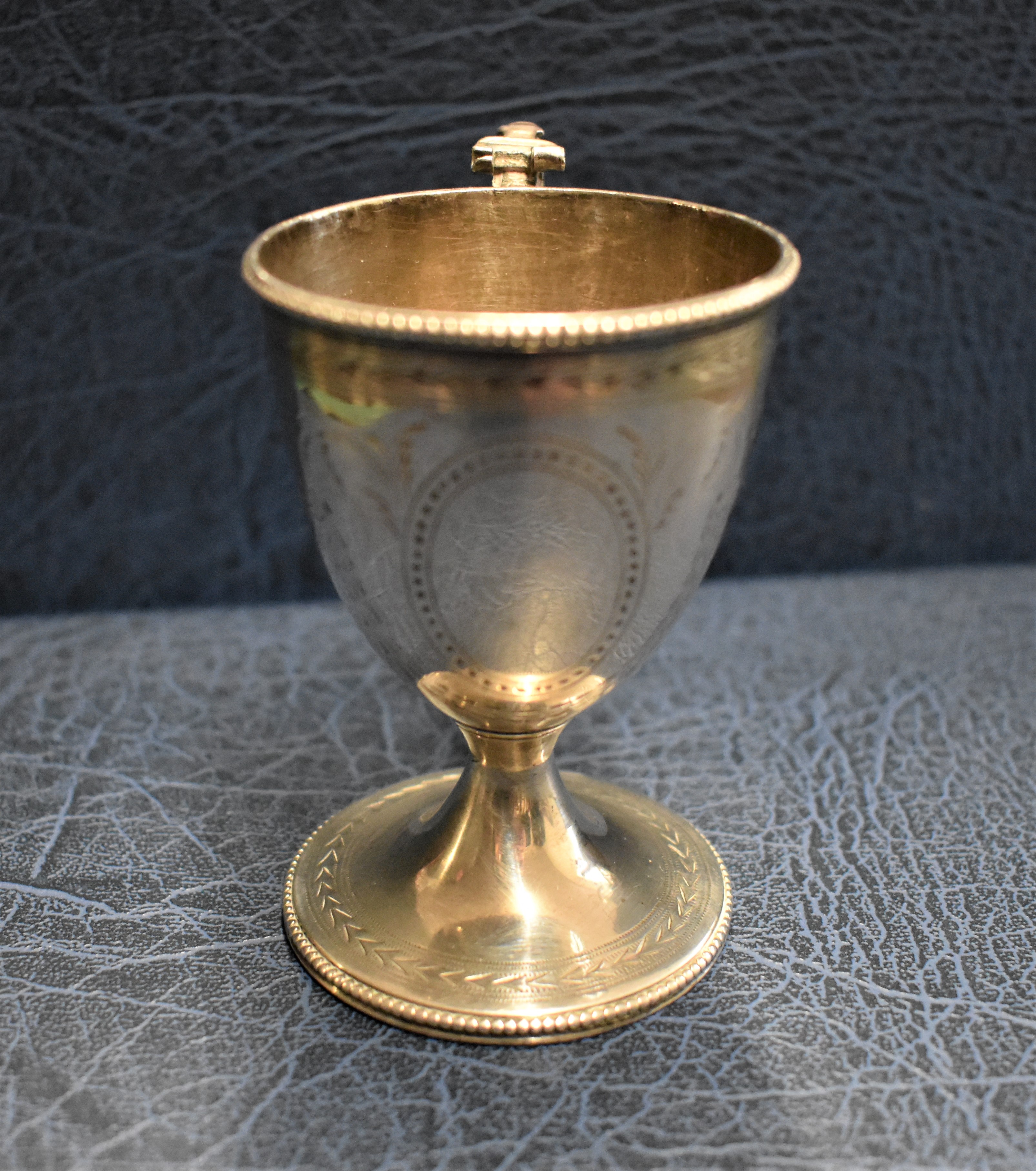 Vintage Silver Handled Christening Cup-hallmarked London 1787, made by Hester Bateman, Approx. 8cm-