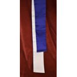 Lot of religious sashes/stoles in different colours and embroidered crosses on end. Colours