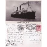 R.M.S. "Doric" White Star Line Vessel, 16,484 Tons Twin Screw Ship, nice photographic postcard, nice
