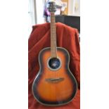 Guitar, a Kamen Applause AE21 Round-back. Missing electrical output. Sold as acoustic