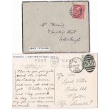 Strensall Camp/York - 930 Duplex nice fine clear cancel 1905, postcard, another 1915 Strensall