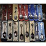 Vintage Tea Spoons-Sixteen silver plated tea spoons some boxed