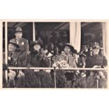 Scouting 1937 Jamboree official real photographic postcard of Lord Baden-Powell and other