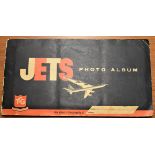 Topps 1956 Jets photo album; cards numbers 1 to 120 missing 3;10; 67;99;114all VG+ pencil name on