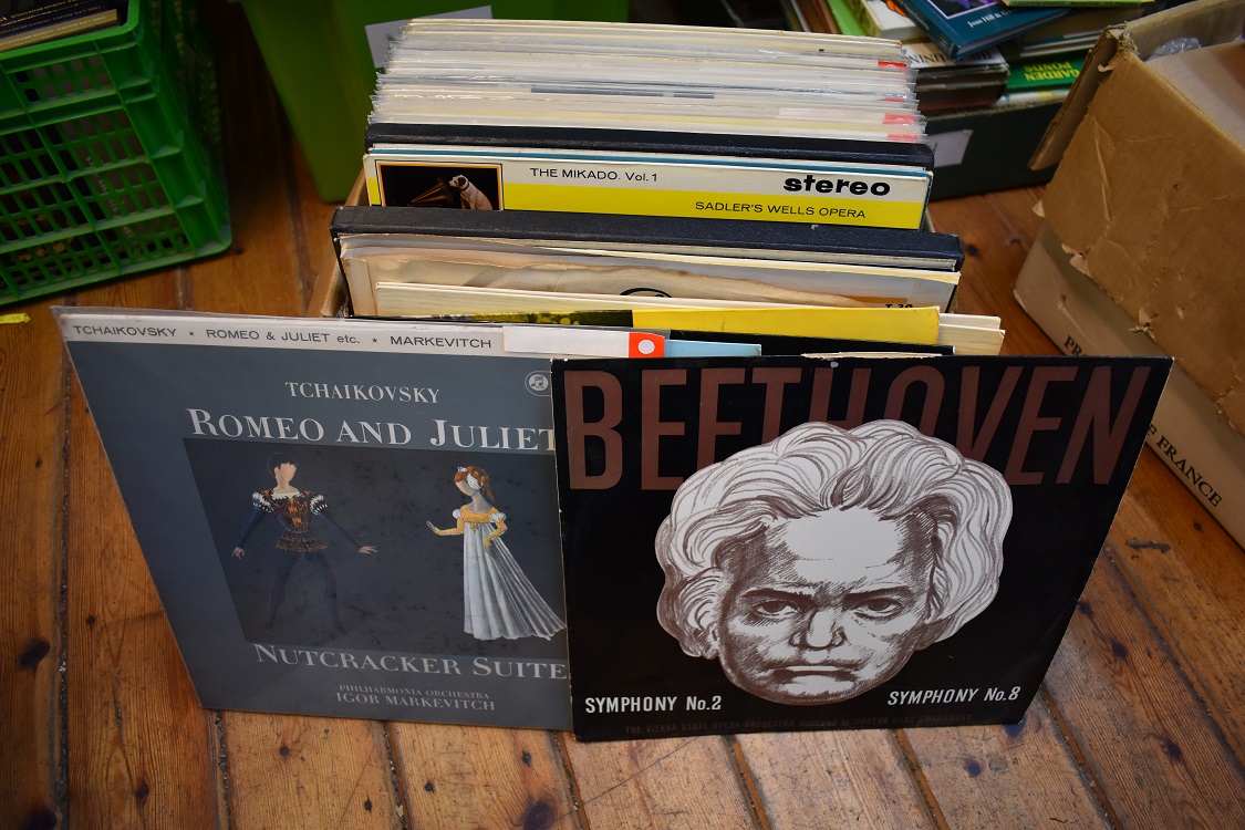 Vinyl Collection in a box (40) Classical including: Beethoven, Brahms, The Mikado etc.