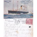 Triple-Screw Steamer "Ceramic" White Star Line Vessel Postcard, 18,495 Tons, Largest Steamer to