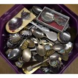A collection of Vintage Spoons with many nice examples, Rye Church, Tower of London, Delaware,