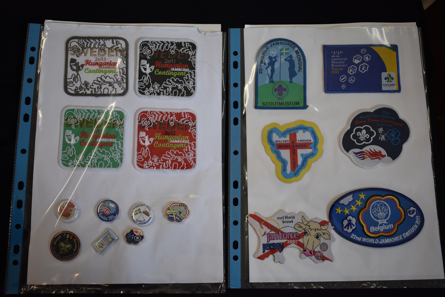 Scouting Fine collection of Sweden 2011 Jamboree with badges, buttons and belts. Includes scarce fo