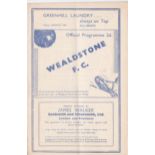 Wealdstone v Wood Green 1939 February 11th Middlesex Senior Cup Replay vertical crease rusty