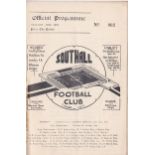 Southall v Wealdstone 1939 April 22nd Athenian League vertical crease rusty staple score and team