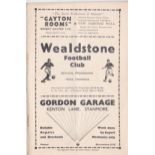 Wealdstone v Redhill 1937 April 24th Athenian League Senior Section vertical fold rusty staples