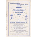 Wealdstone v Tooting & Mitcham 1938 January 29th Athenian League Senior Section vertical fold