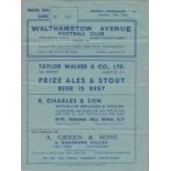 Walthamstow Avenue v Wealdstone 1939 January 14th FA Amateur Cup horizontal creases score and team