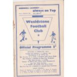 Wealdstone v Southall 1938 April 18th Athenian Senior Section vertical crease rusty staples score