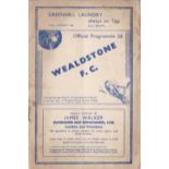 Wealdstone v Hayes 1939 May 13th Middlesex Senior Charity Cup Final vertical crease rusty staple