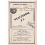 Wealdstone Reserves v Harrow Town Reserves 1939 October 14th West Middlesex Combination vertical