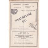 Wealdstone v Leyton 1940 January 6th Friendly vertical crease rusty staple score and team change