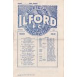 Ilford v Wealdstone 1939 January 7th London Senior Cup (Round 2) horizontal fold rusty staple