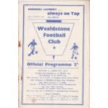 Wealdstone v Brentham 1938 January 22nd Middlesex Senior Cup 1st round vertical fold rusty staples