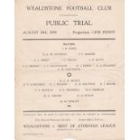 Wealdstone Football Club Public Trial 1939 August 19th horizontal and vertical creases score and