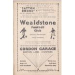 Wealdstone v Barnet 1937 April 10th Athenian League Senior Section vertical fold rusty staples score