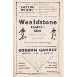 Wealdstone v Bromley 1936 December 12th Athenian League Senior Section vertical fold rusty staple