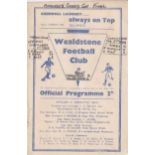 Wealdstone v Golders Green 1938 May 14th Final Middlesex Charity Cup vertical crease rusty staples