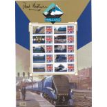 Great Britain 2005 Mallard Speed Record 75th Anniversary Stamp Sheet, featuring this iconic steam