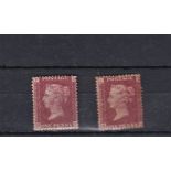 Great Britain 1850 Penny Rose-red, Plates 156 and 195 m (mint), (at £100+) 2 in total.