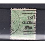 Australia 1918/20 1/2d Green SG 48a, Thin Fraction bar at right, good used
