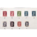 Australia (Tasmania) 1863-71 - A range of nine examples used (Three pen cancelled) an attractive