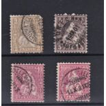 Switzerland 1881 SG 105, 106 used, 107 x2 fine used, Michel 36-38. Cat 72+