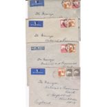 Palestine 1937-Airmail Env's Jerusalem to National Provincial Bank, Wimbledon (4)