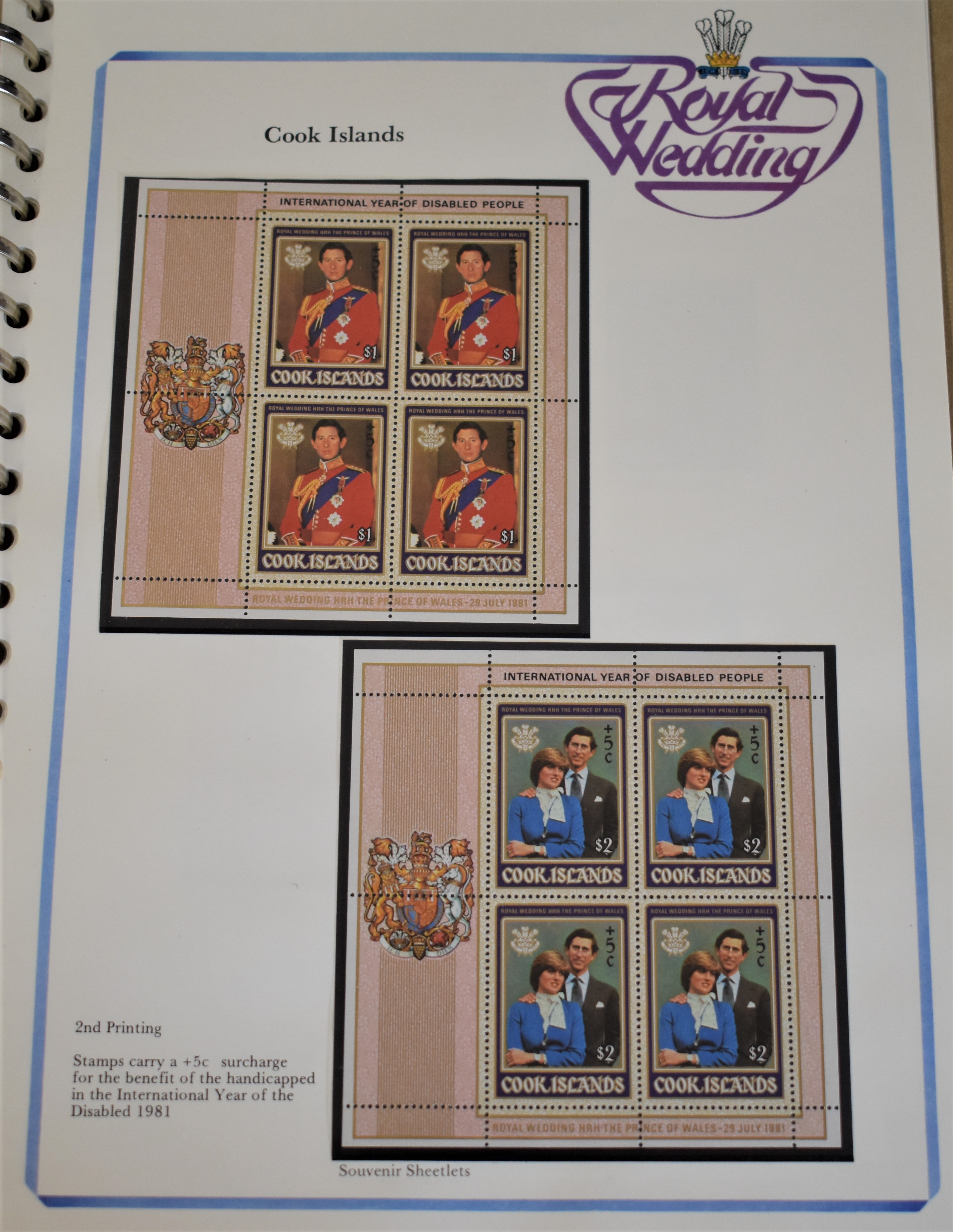 Royalty 1981-Royal Wedding mint issues in three special albums with various sheets etc, sets, - Image 6 of 7