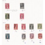 Australia (Tasmania) 1864-1880 a range of values 1d to 1/- thirteen examples used (fine pen