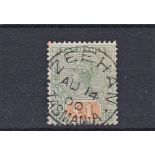 Australia (Tasmania) 1892 £1 Green and Yellow, SG 225, very fine used, Zeehan Circular date stamp.